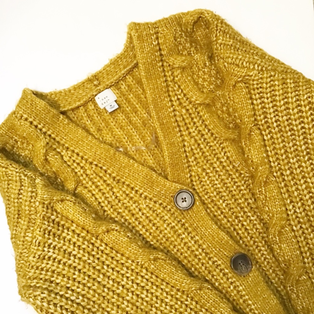 a•new day| Mustard Yellow Knit Women’s Sweater